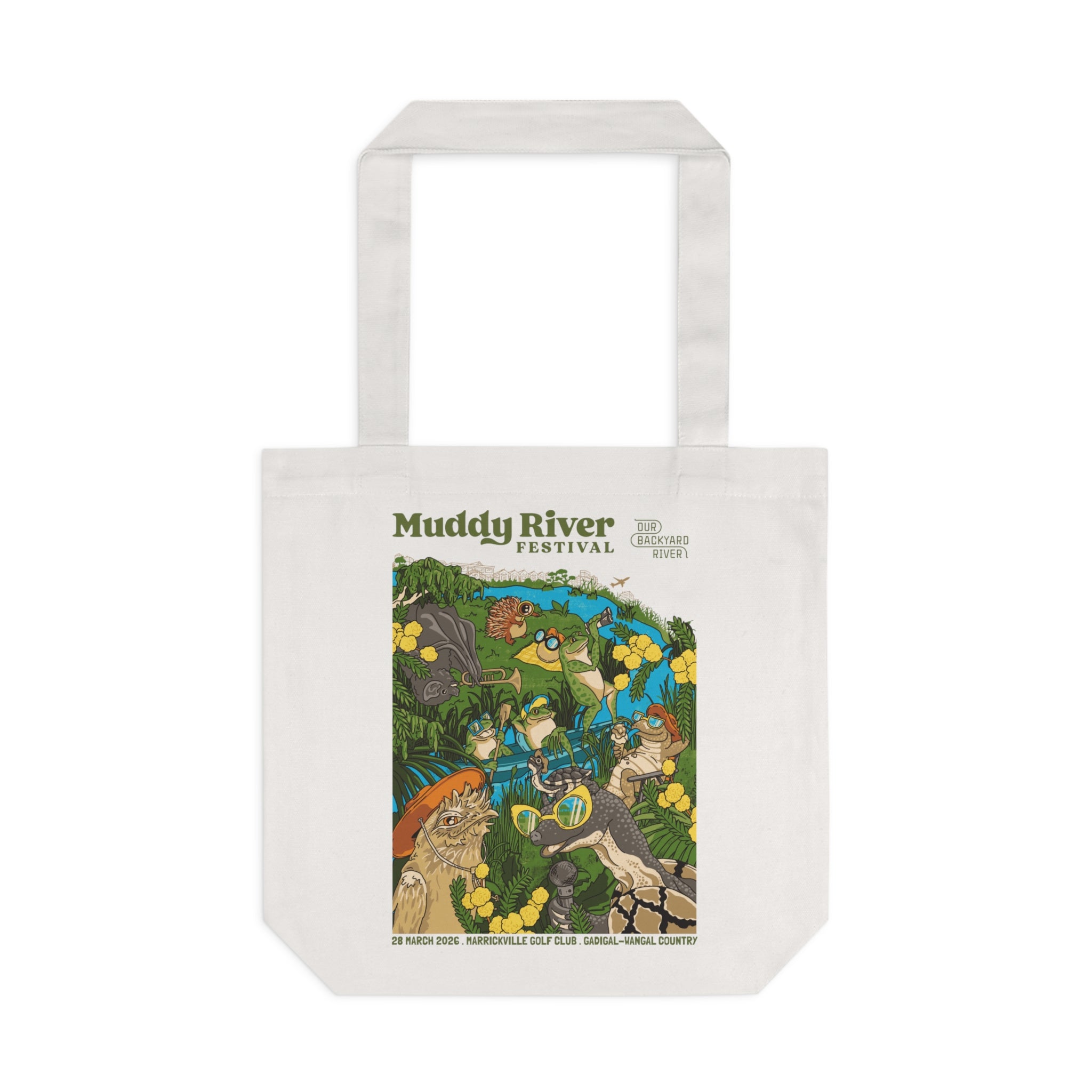 Muddy River Festival Cotton Tote Bag